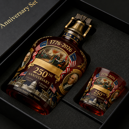250th Anniversary Whiskey Decanter & Glass Set