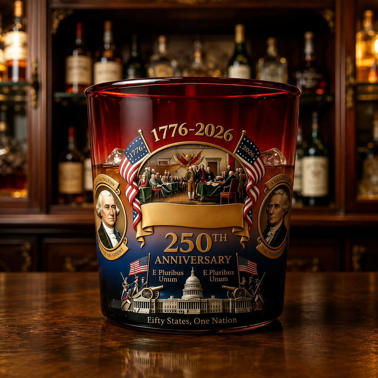 250th Anniversary Whiskey Decanter & Glass Set