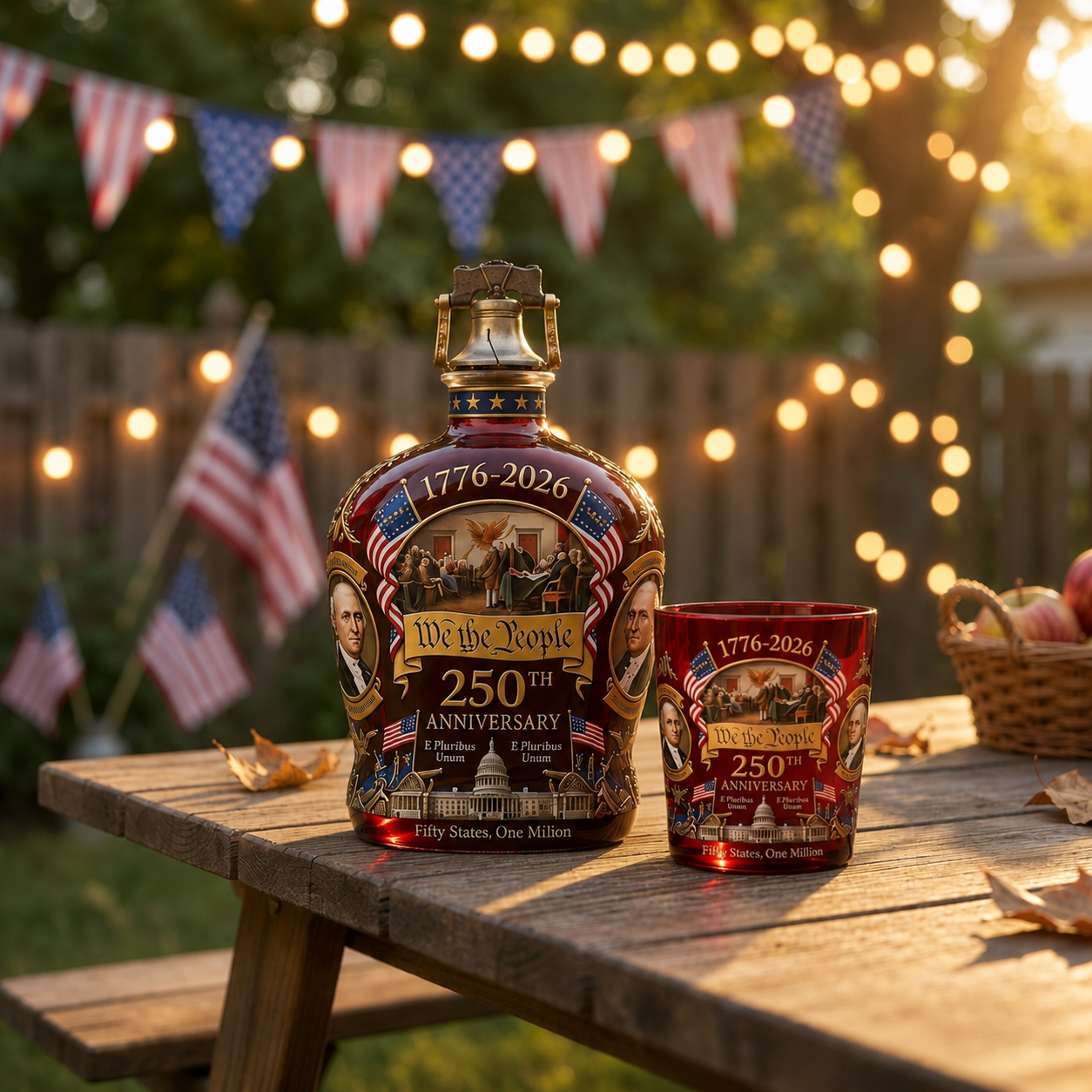 250th Anniversary Whiskey Decanter & Glass Set