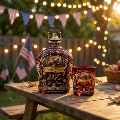 250th Anniversary Whiskey Decanter & Glass Set